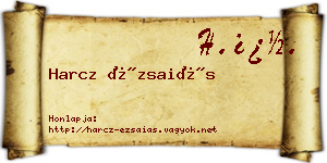 Harcz Ézsaiás névjegykártya